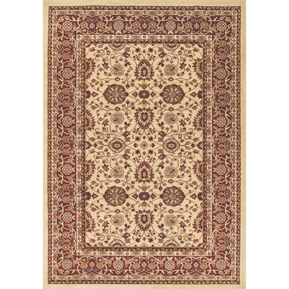 Dynamic Rugs 2803-130 Yazd 3.3 Ft. X 5.3 Ft. Rectangle Rug in Cream/Red